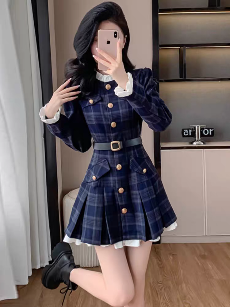 Natalie Winter Plaid Dress