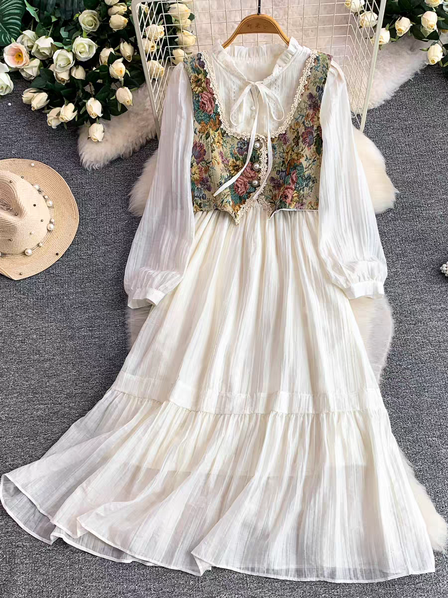 Nicole Retro Long Dress