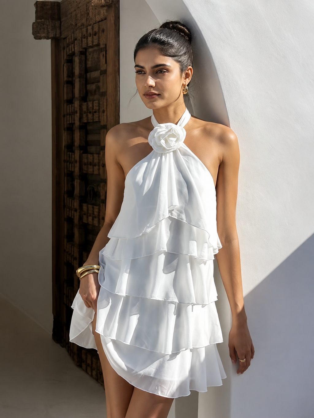 Natalia Summer Halter Neck Dress