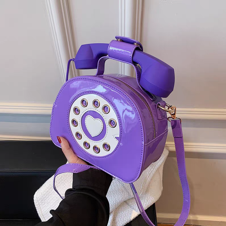 Viral Telephone Bag - Retro Telephone Shaped Crossbody Purse