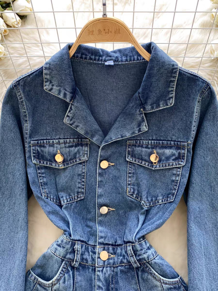 Marissa Summer Mid Length Denim Dress