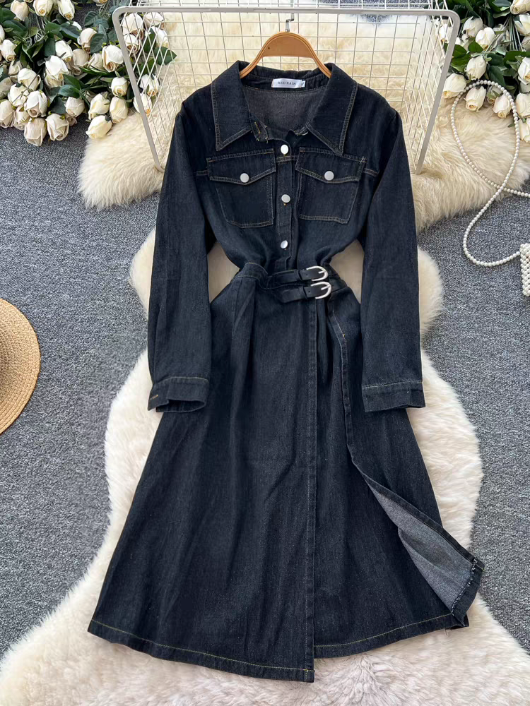 Alicia Denim Wrap Dress