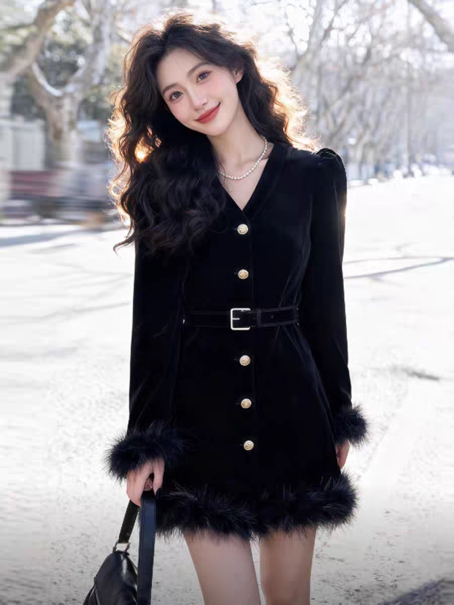 Scarlett Winter Velvet Dress