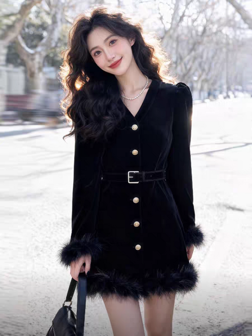 Scarlett Winter Velvet Dress
