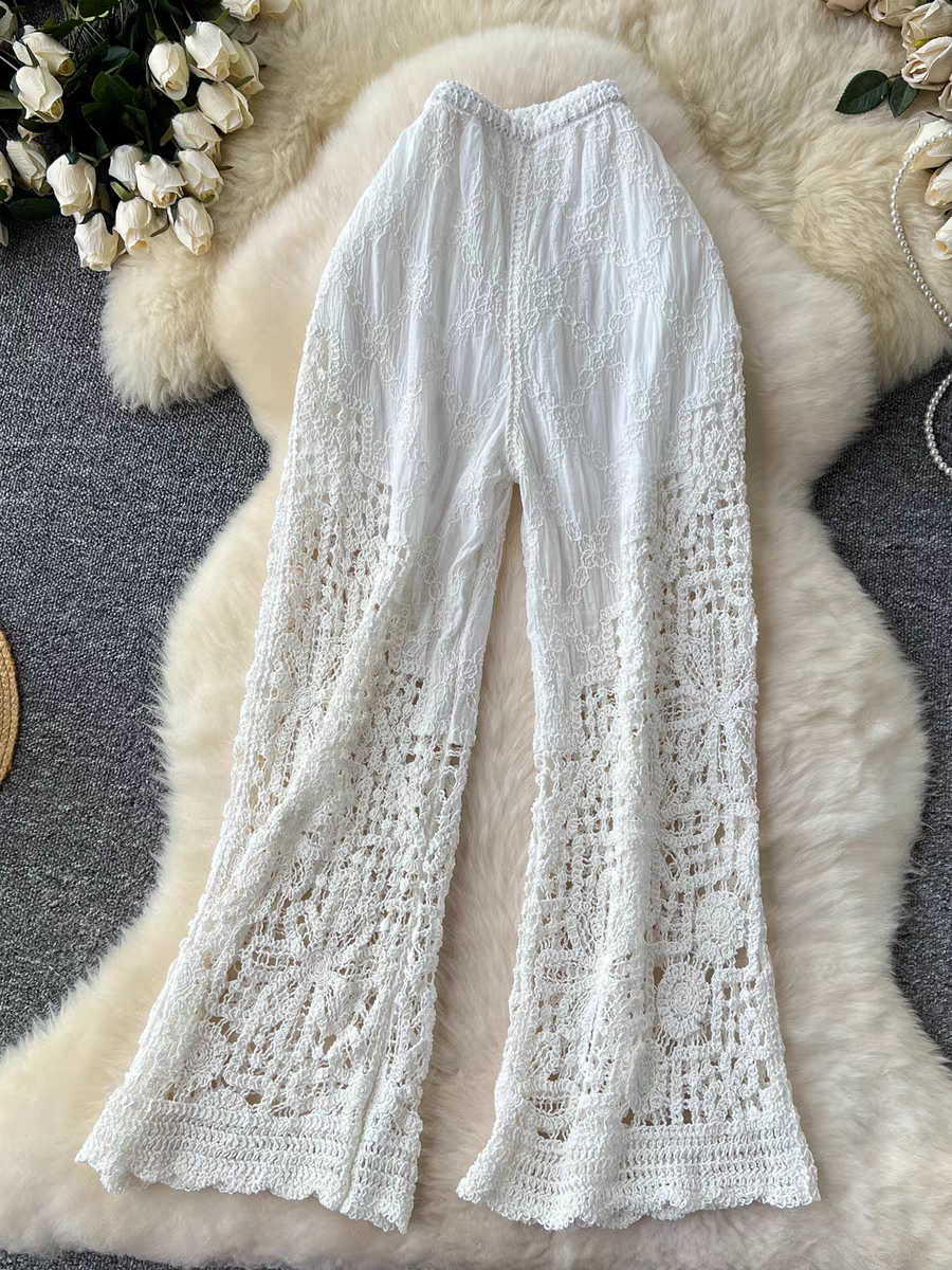 Michelle Embroidery Knit Trouser - 24th Spoke