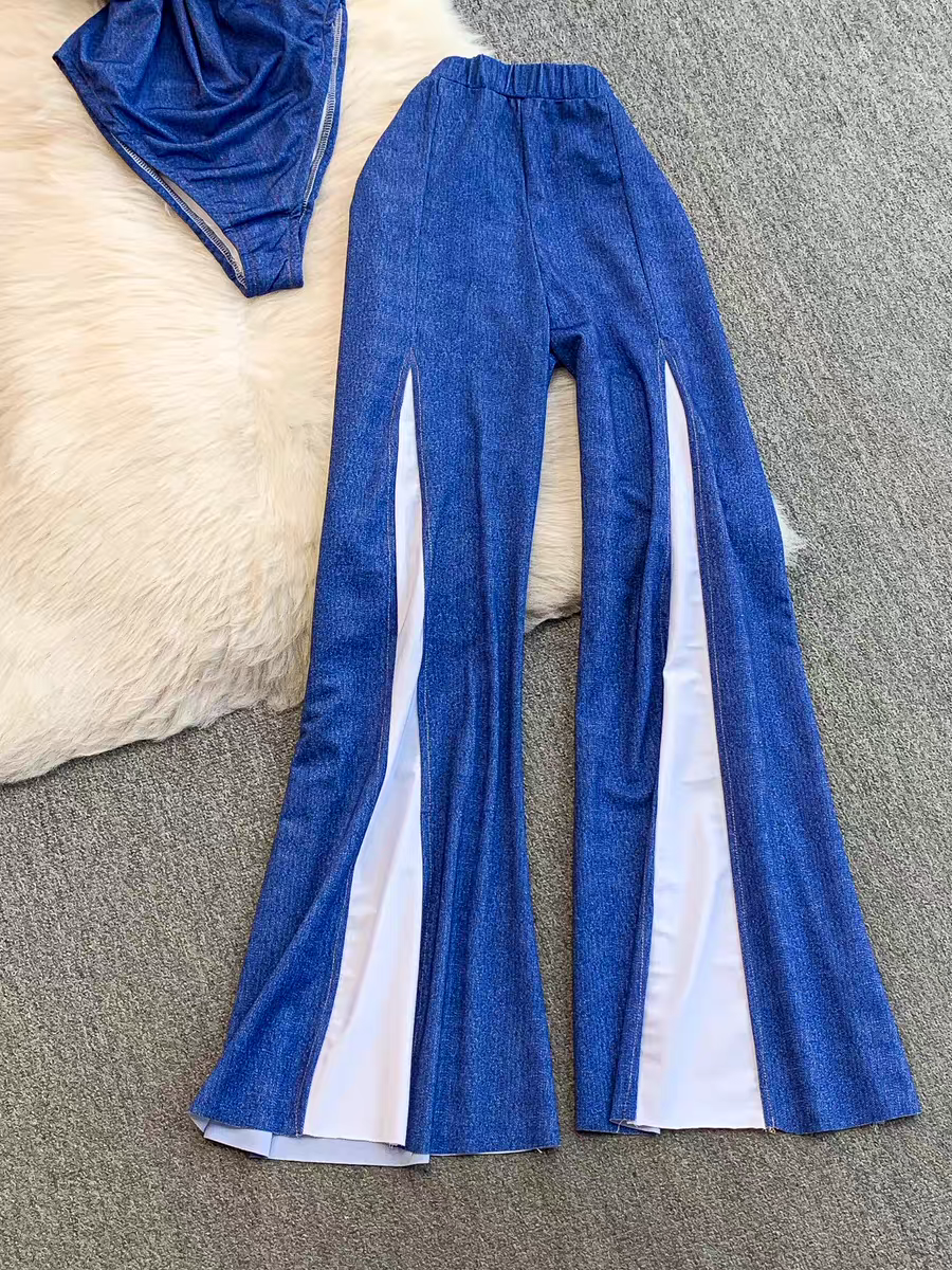 Jessica Summer Two Piece Denim Set