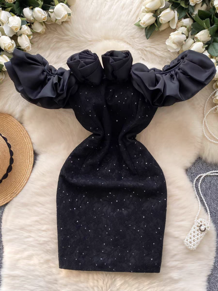 Amber Summer Black Party Luxury Dress