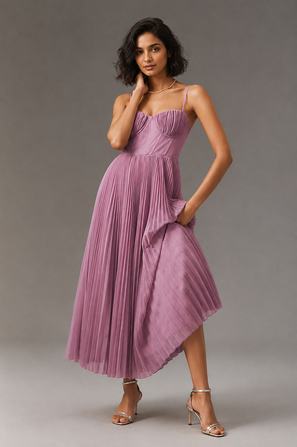 Sweetheart Neck Flowy Slip Maxi Dress
