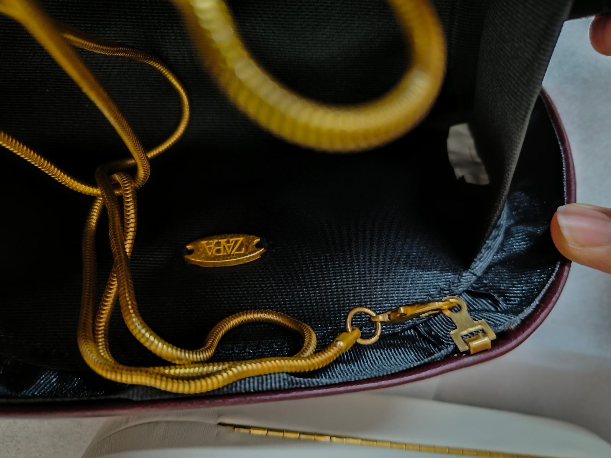 Original Zara Retro Metal Handle Bag