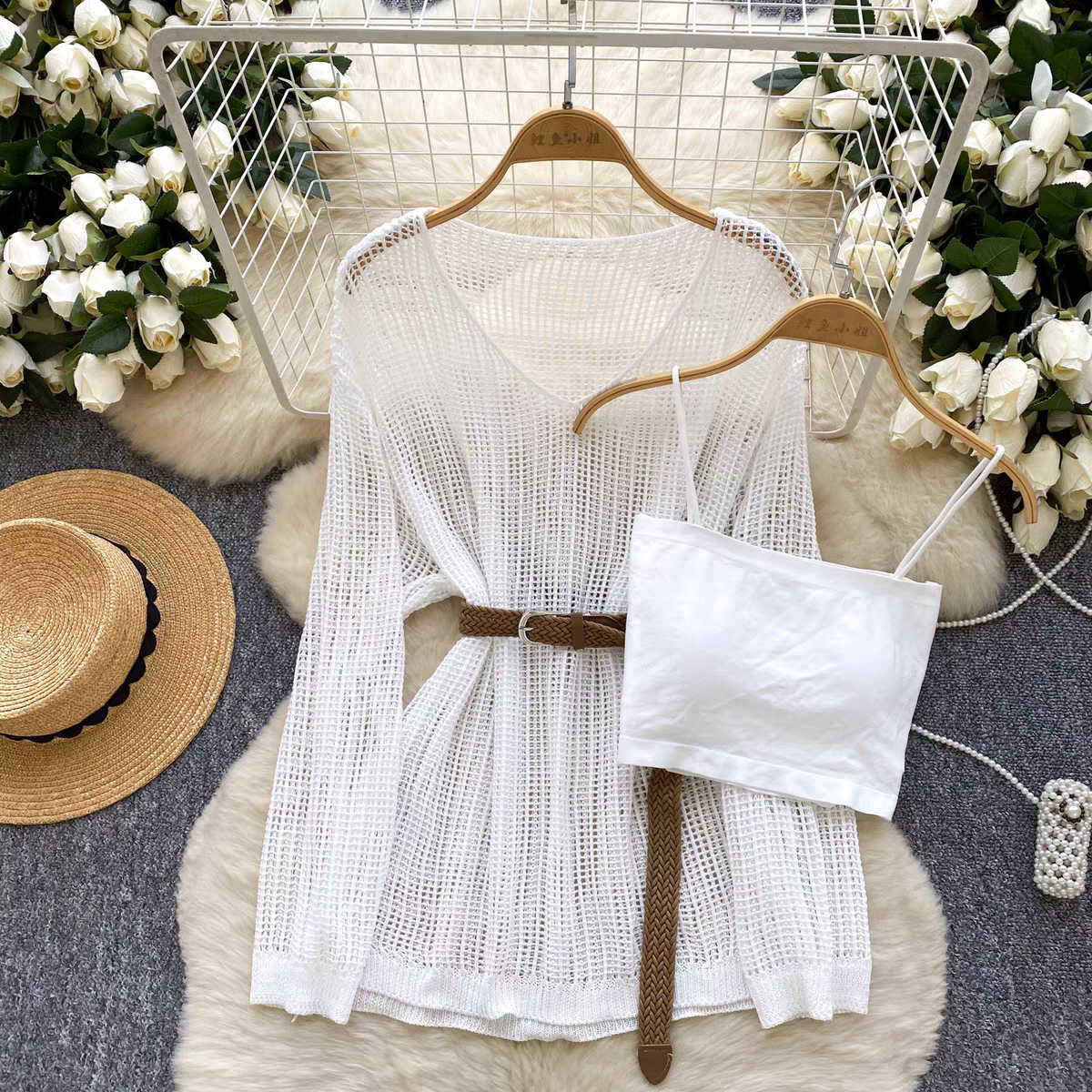 Amber Summer Beach Vacation Two Piece Top