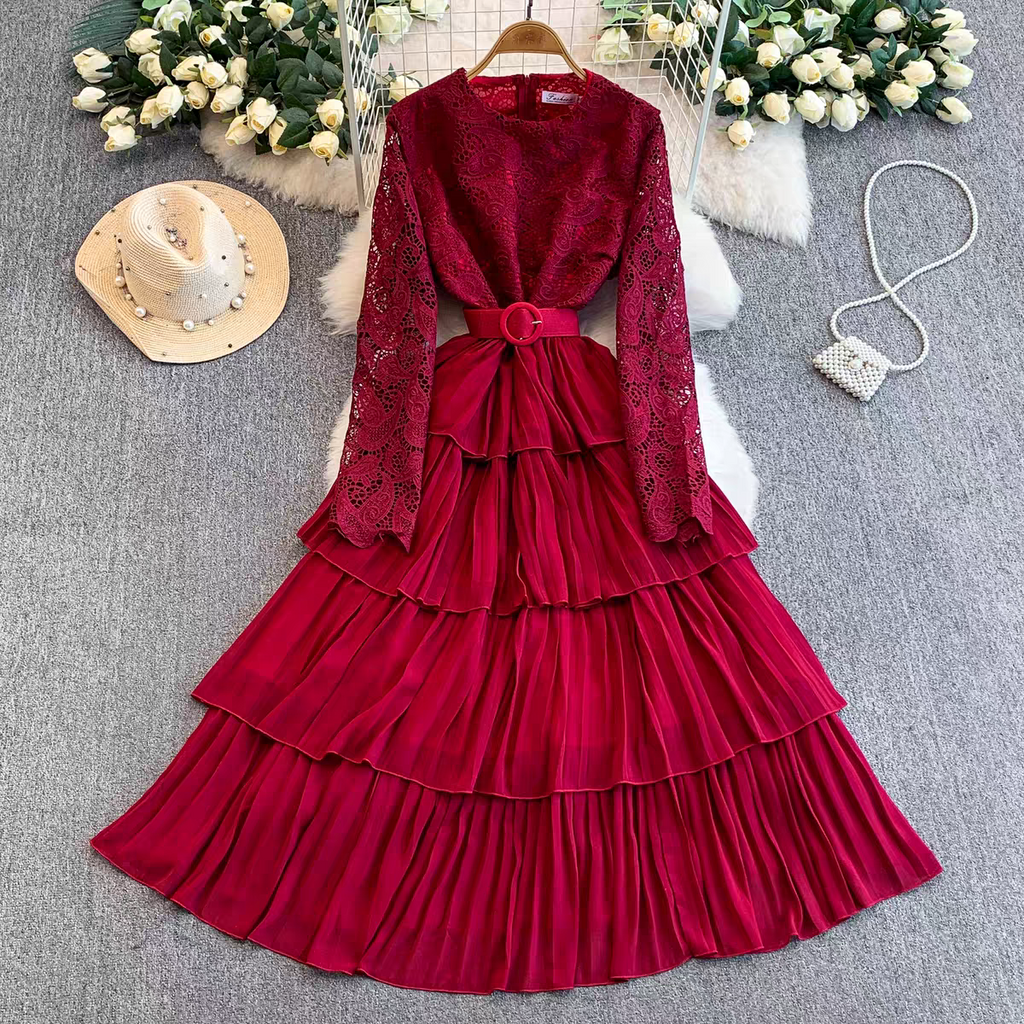 Hannah Long Ruffle Dress