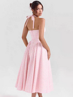 Malaika Summer Halter Plaid Dress - 24th Spoke