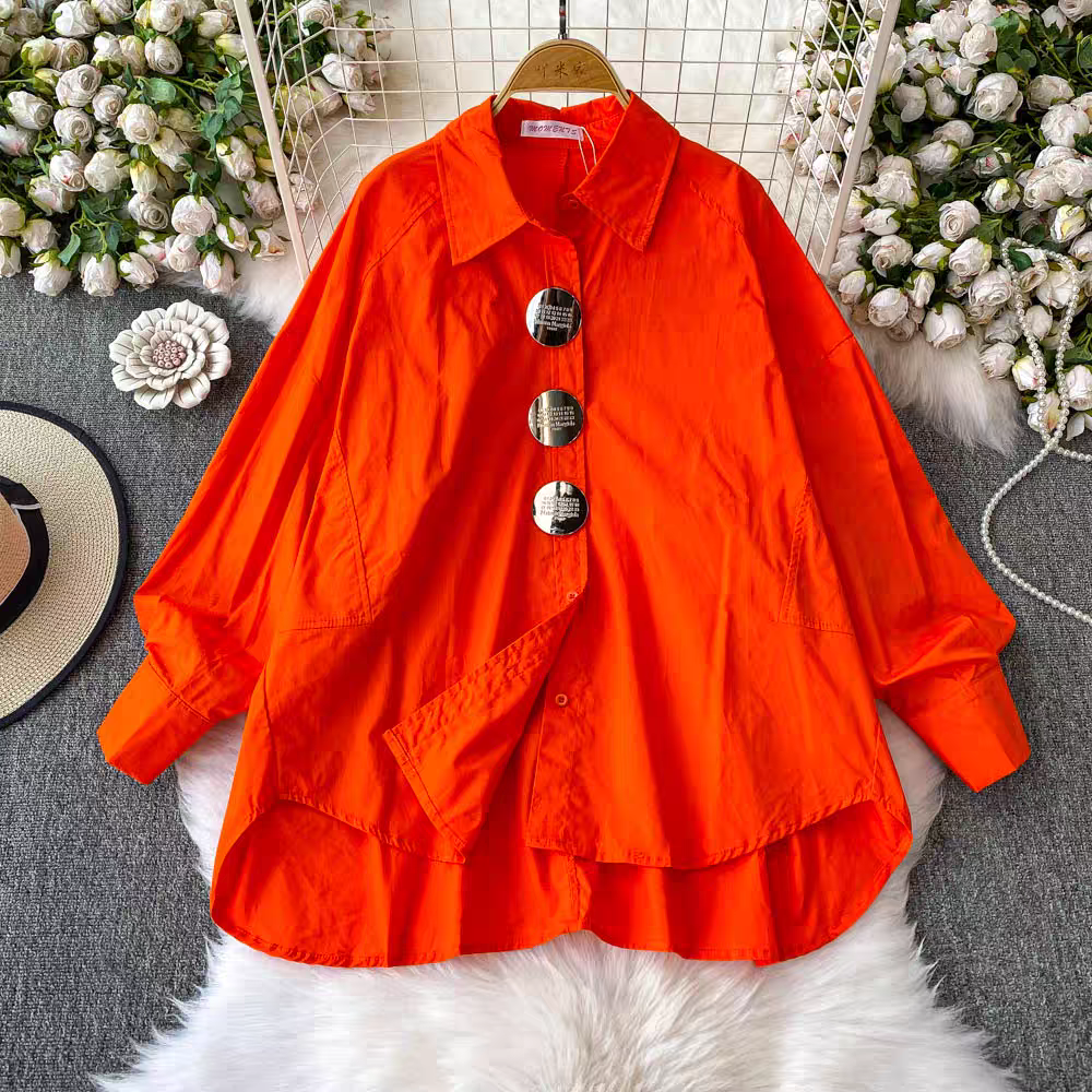 Jennifer Summer Stylish metal Button Shirt - 24th Spoke
