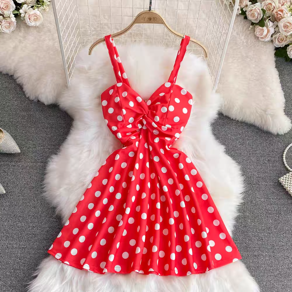 Georgine Summer Polka Dot Dress - 24th Spoke