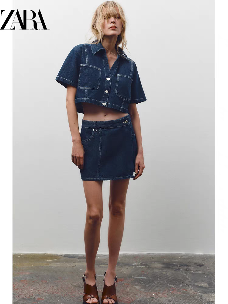 Sandra Summer Denim Two Piece Set