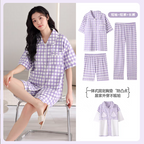 Chloe Summer Padded Three Piece Chest Pad Pajamas Set - 24th Spoke