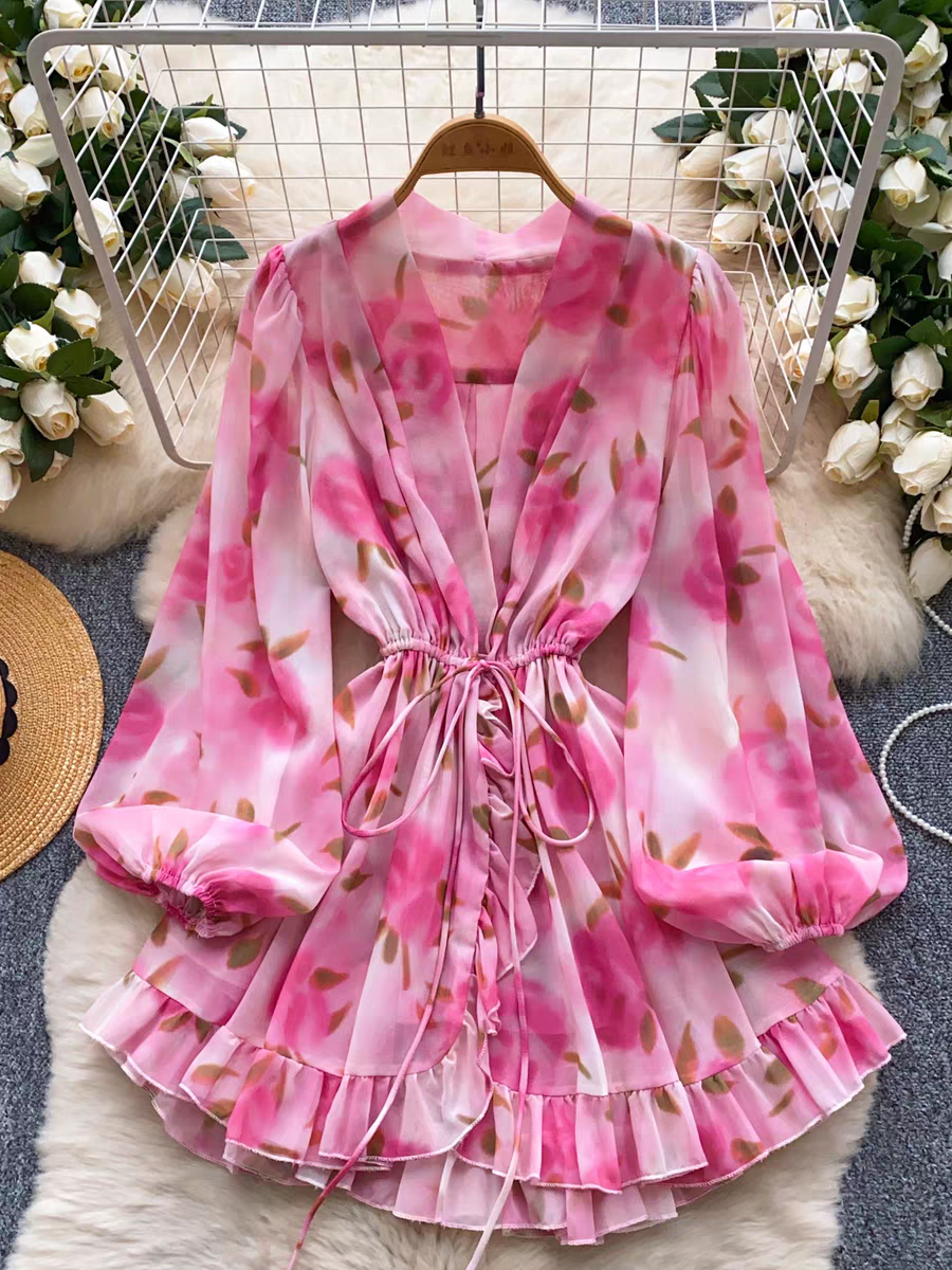 Beyoncé Summer Vacation Ruffle Dress