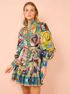 Eliot Summer Printed Retro Dress 24th Spoke