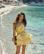 Georgine Summer One Shoulder Floral Dress