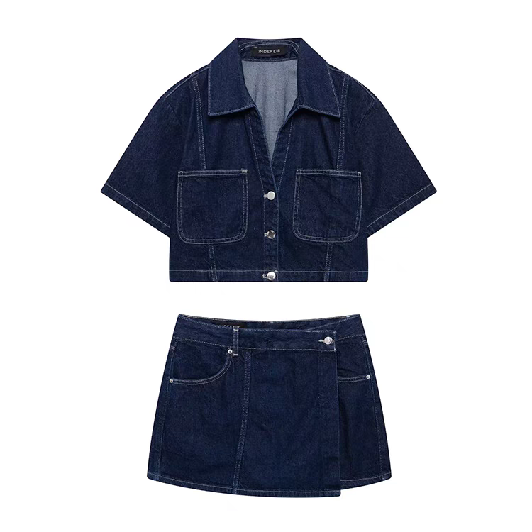 Sandra Summer Denim Two Piece Set
