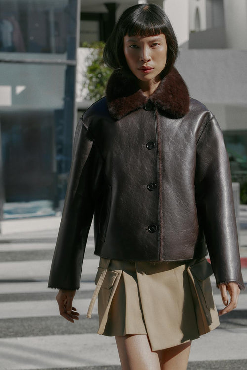 Alison Winter Reversible Leather Jacket