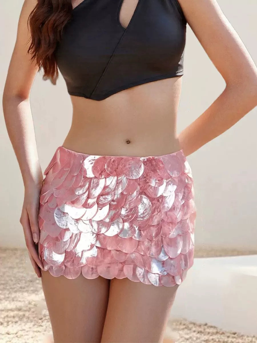 Amanda Summer Vacation Viral Shell Skirt