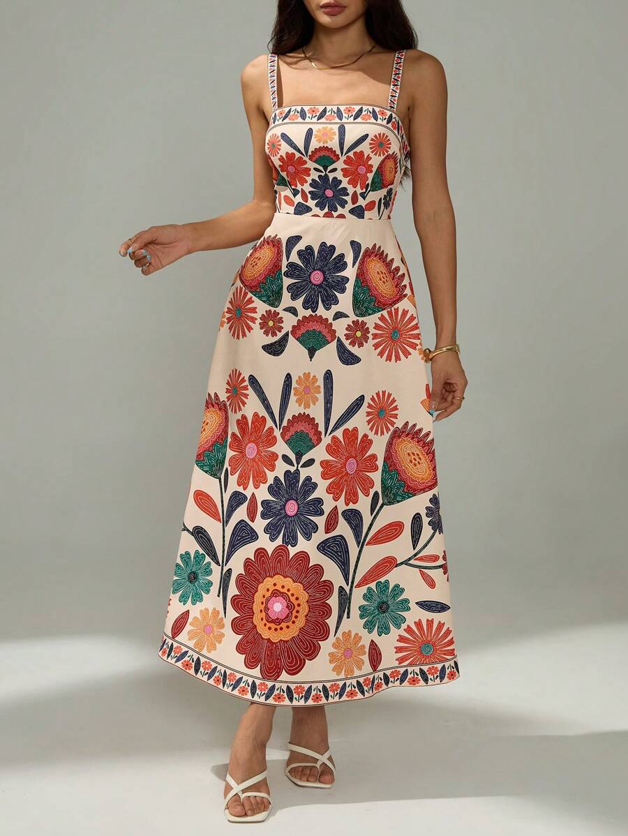 Sienna Summer Vacation Printed Dress