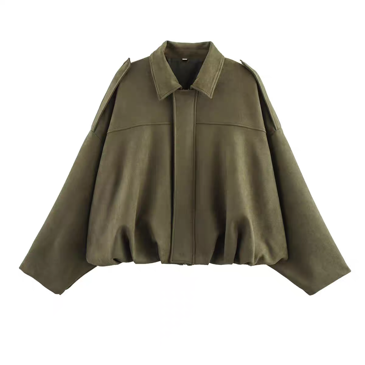 Eva Winter Zara Suede Bomber Jacket