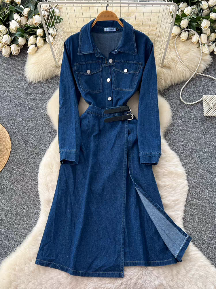 Alicia Denim Wrap Dress
