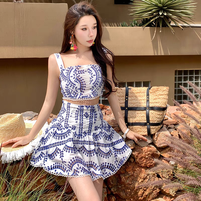 Kirsten Summer Vacation Two Piece Set Dress - 24th Spoke