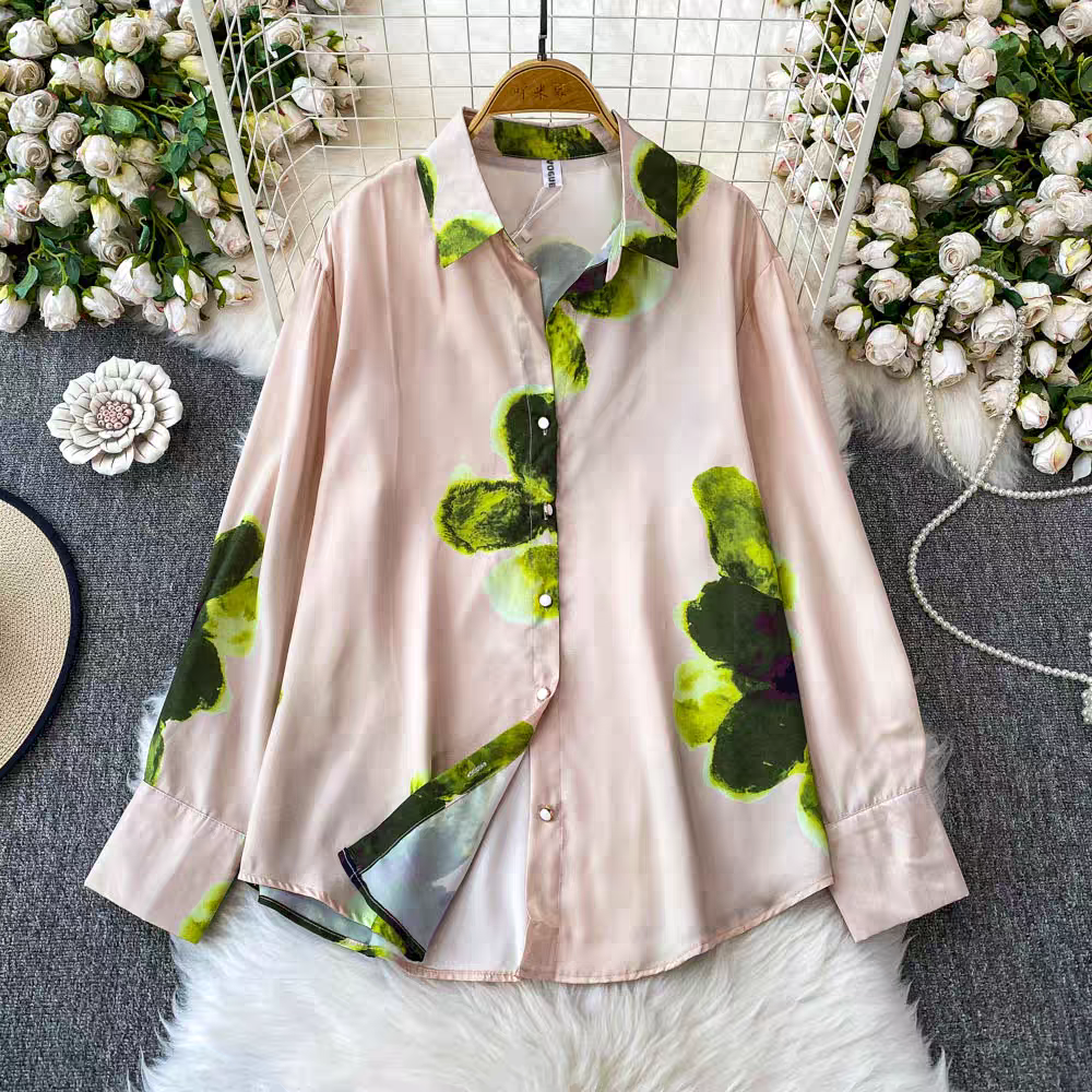 Ashley Summer Printed Tie Dye High Quality Shirt