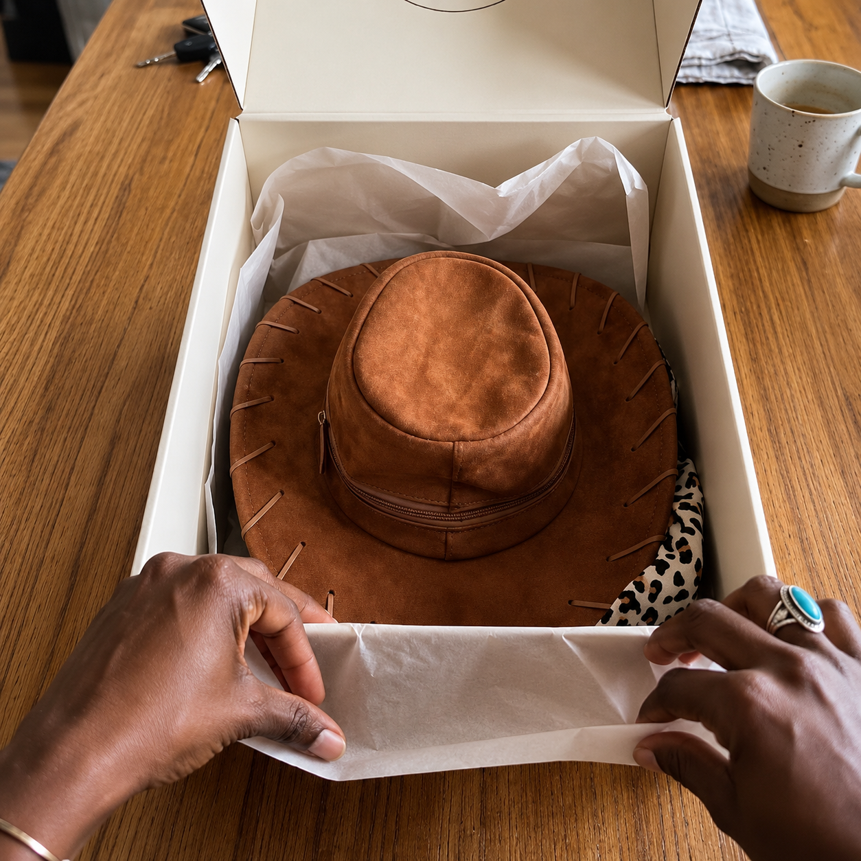 Sienna Woody Cowboy Hat Bag