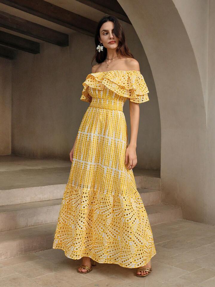 Britney Summer Vacation Ruffle Dress