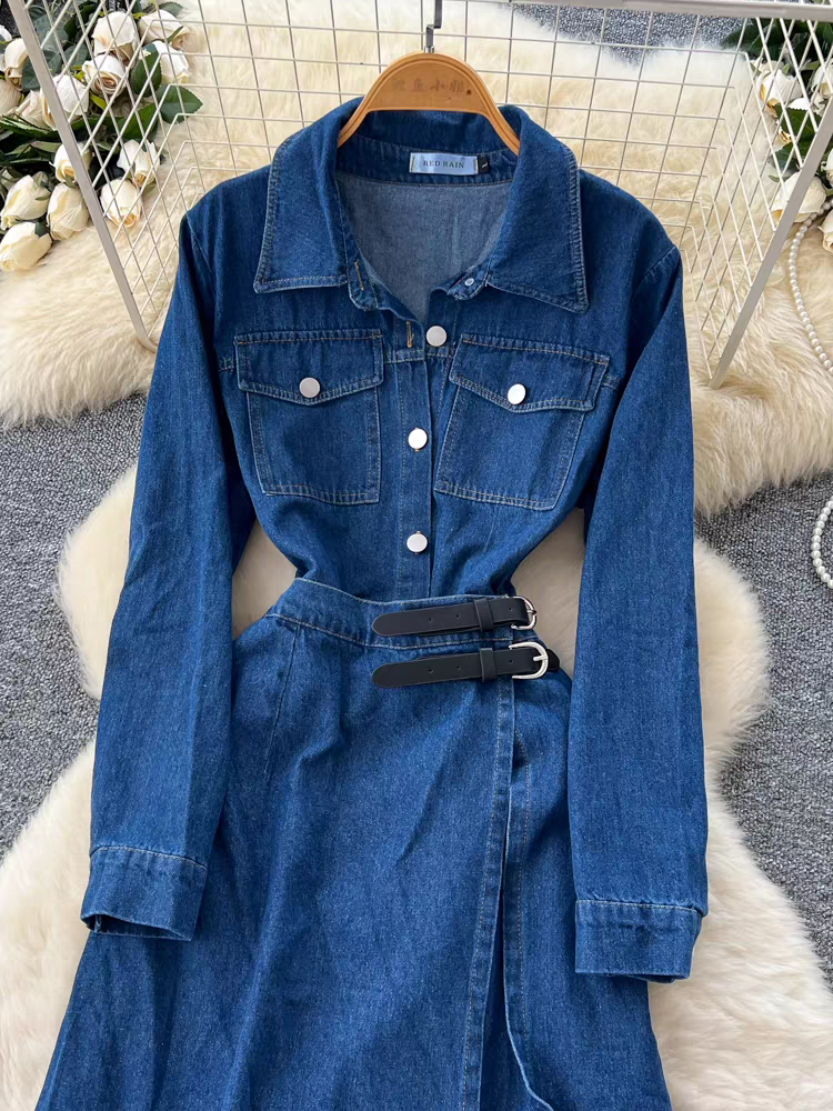 Alicia Denim Wrap Dress