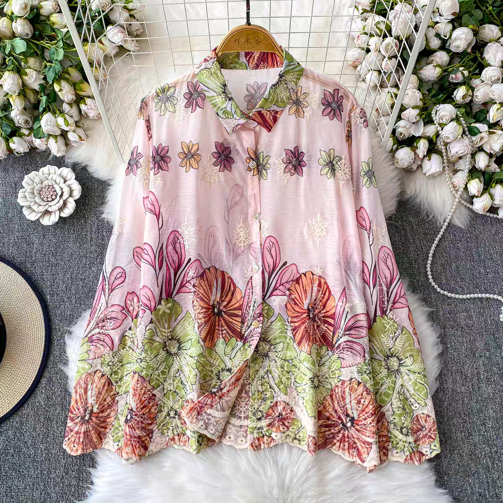Sandra Summer Embroidery Luxury Shirt