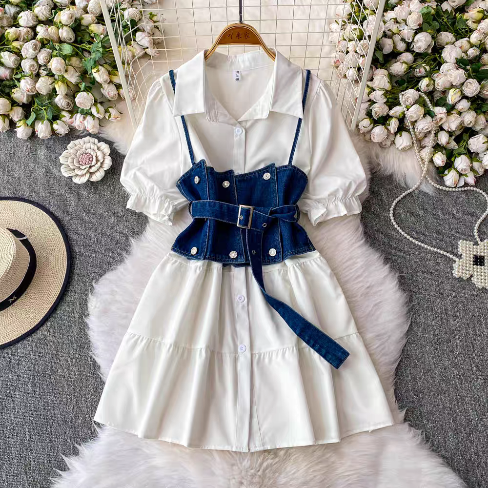 Kim Summer Denim Two Piece Set