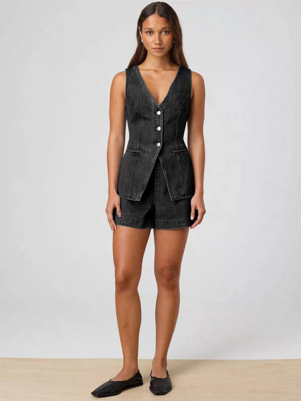 Hilarie Summer Denim Coord Set