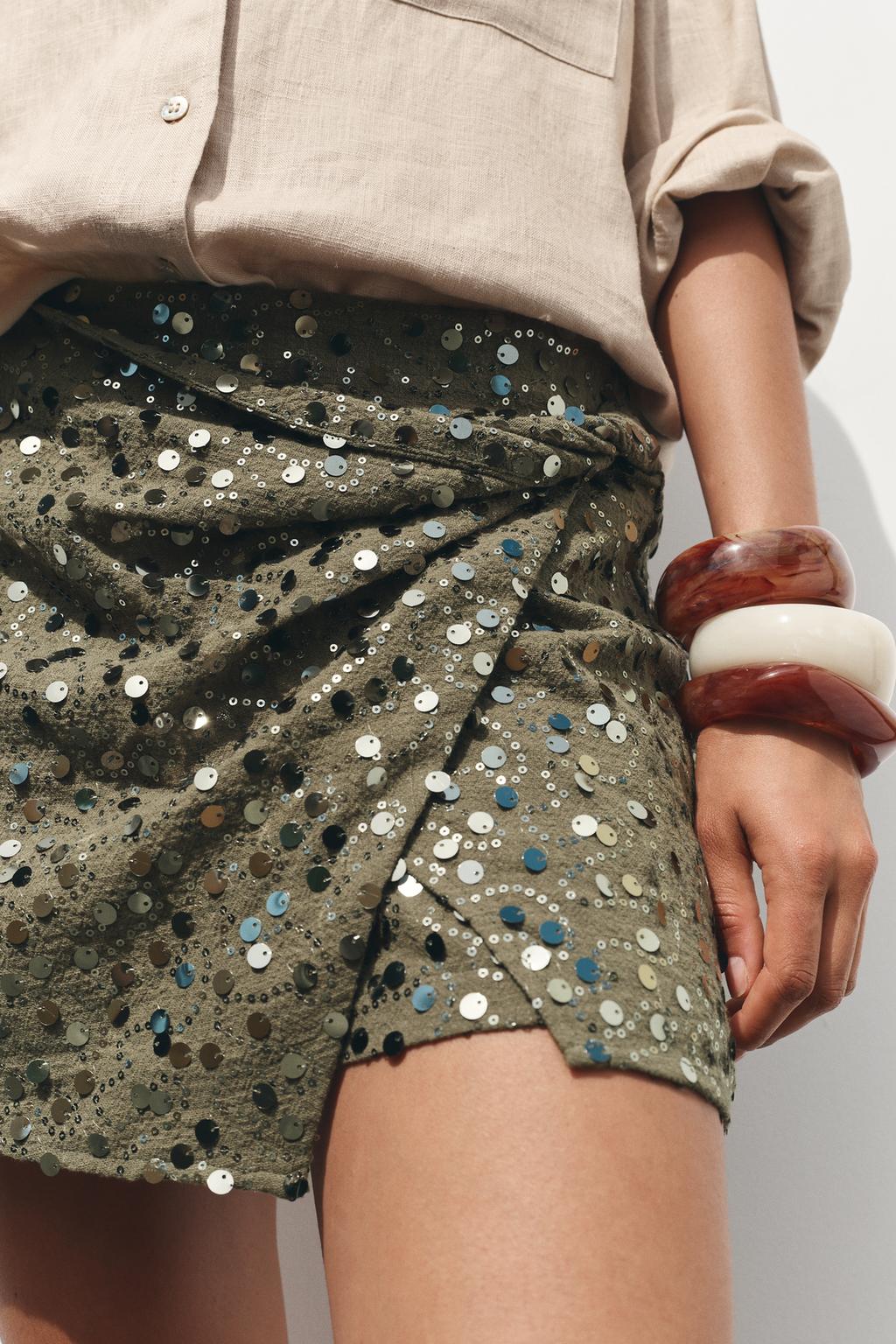 Jessica Zara Party Sequins Skirt