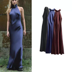 Nicole Summer Satin Party Dress