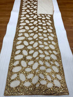 Classic Instagram Trending Golden Sequine saree for party and cocktail look