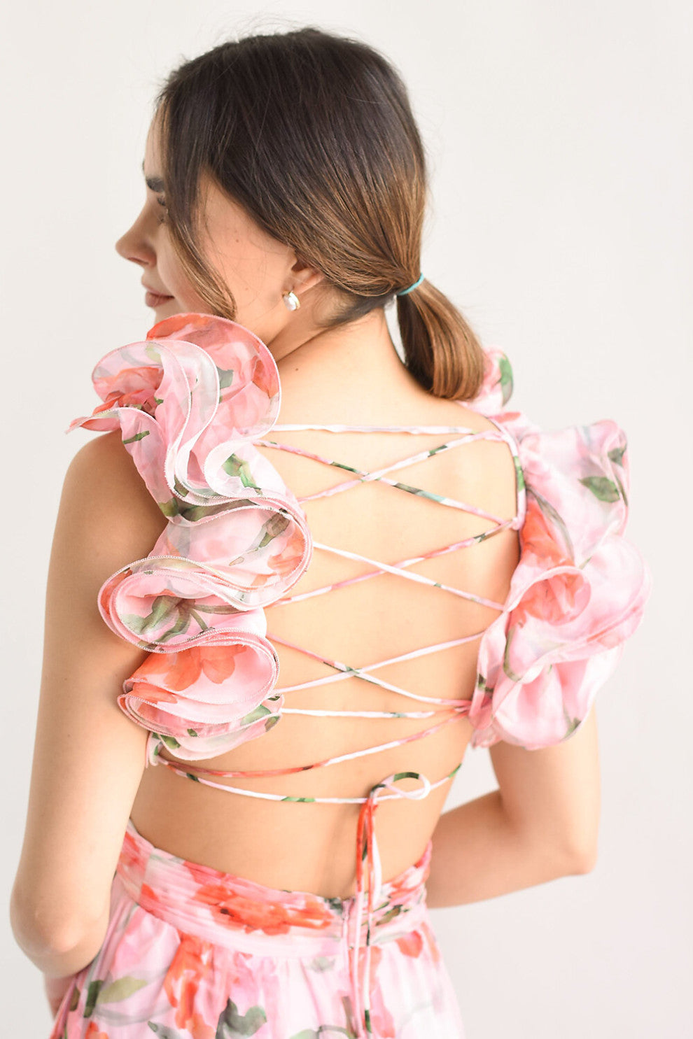 Nicole Summer Luxury Ruffle Party Dress