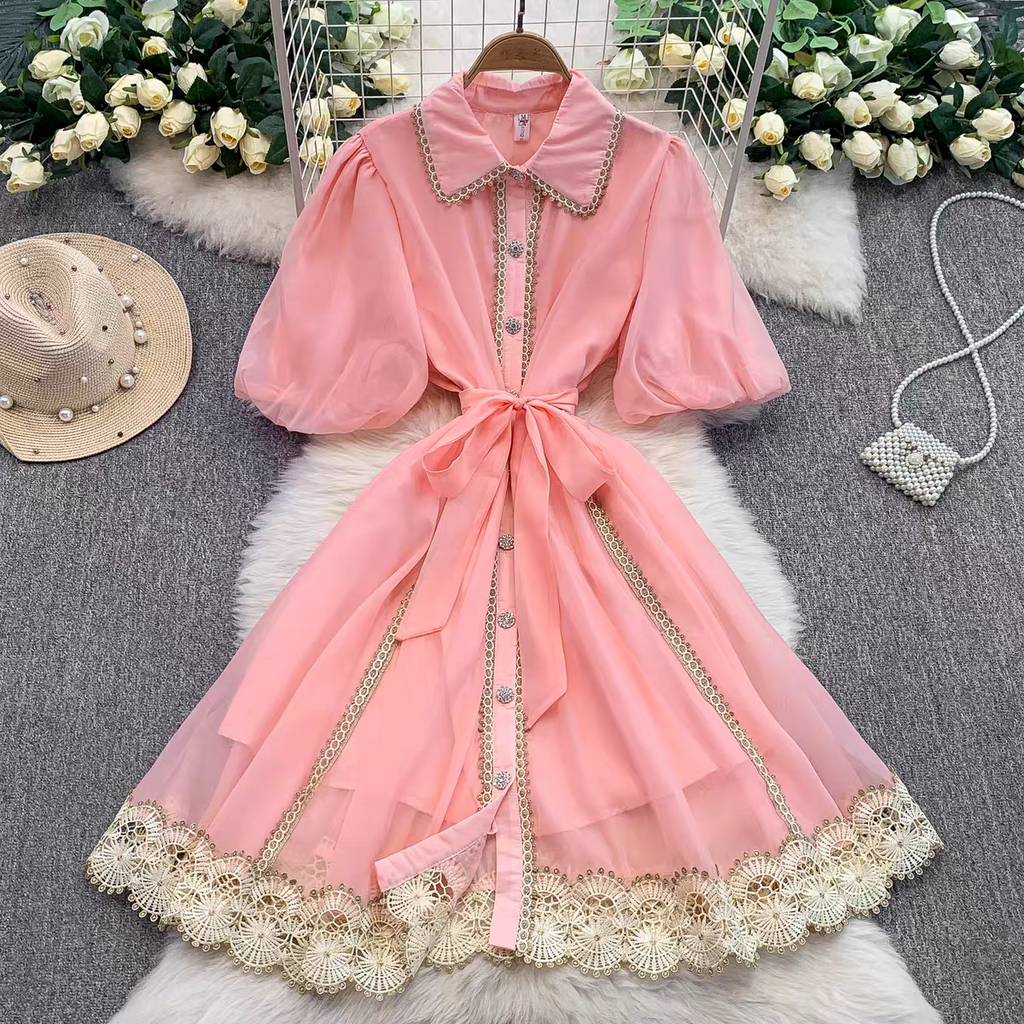 Rachel Summer Retro  Mid Length Dress - 24th Spoke