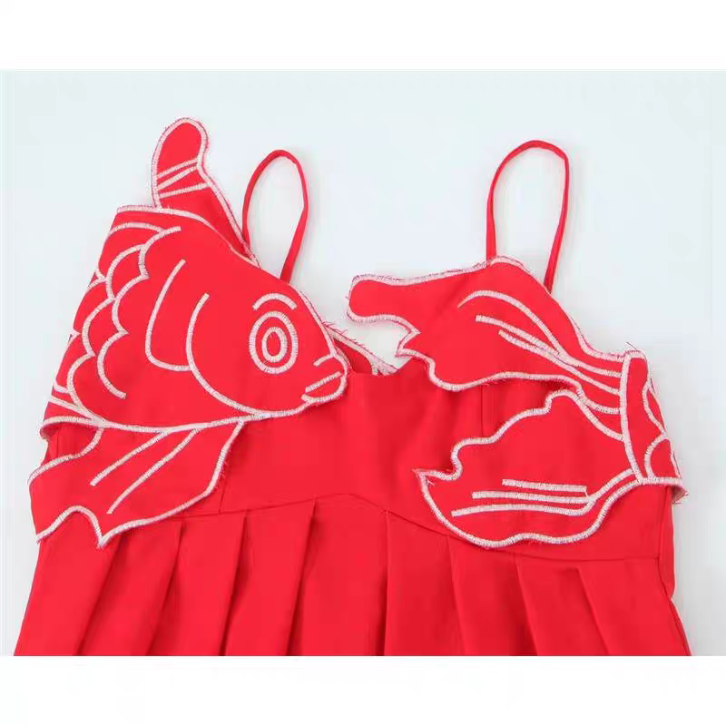 Michelle Summer Retro Embroidery Dress