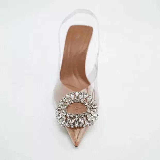 Zara Rhinestone Fairy Crystal Heels With Zara Label - 24th Spoke