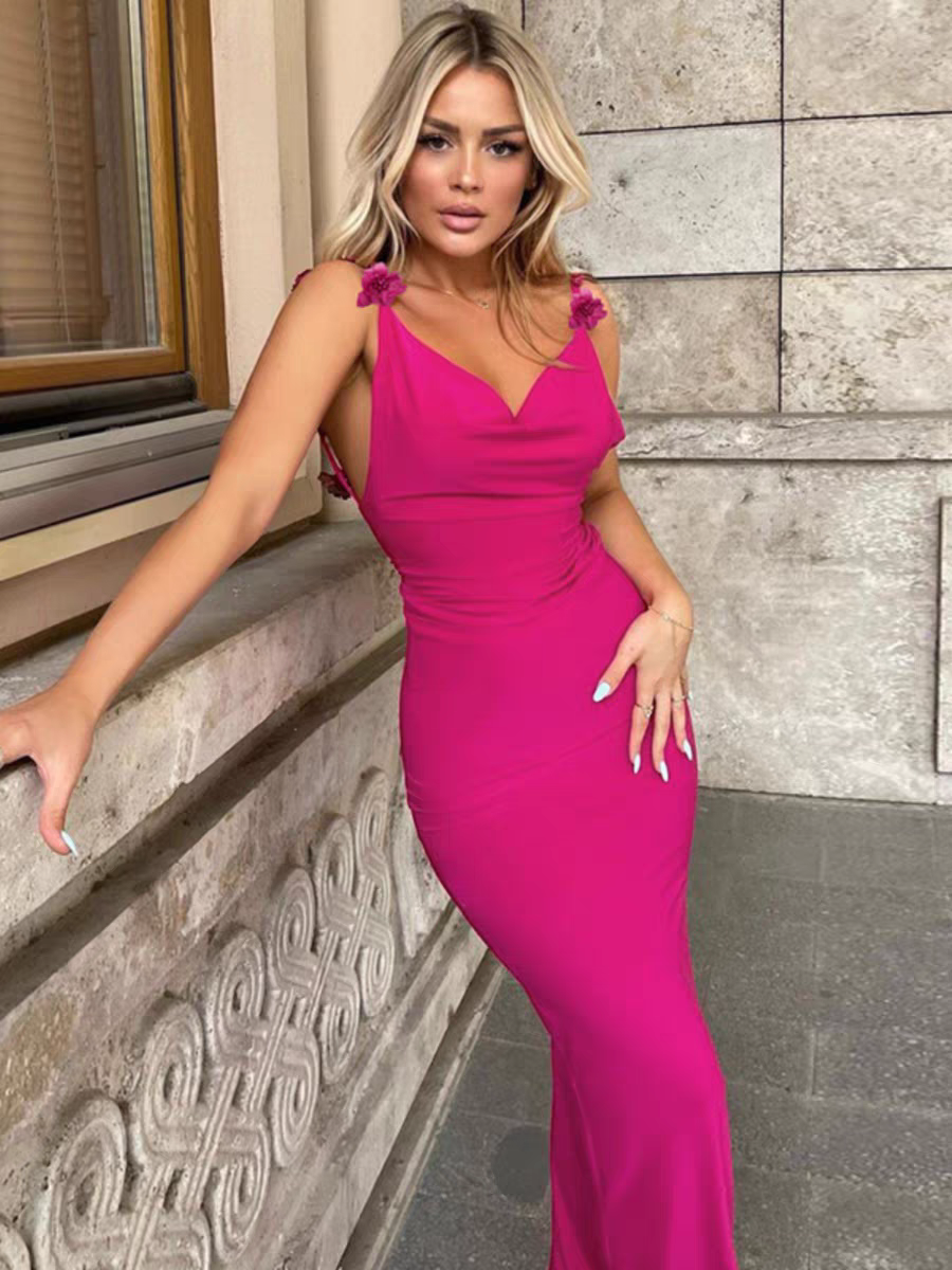 Kusha Summer Backless Party Dress