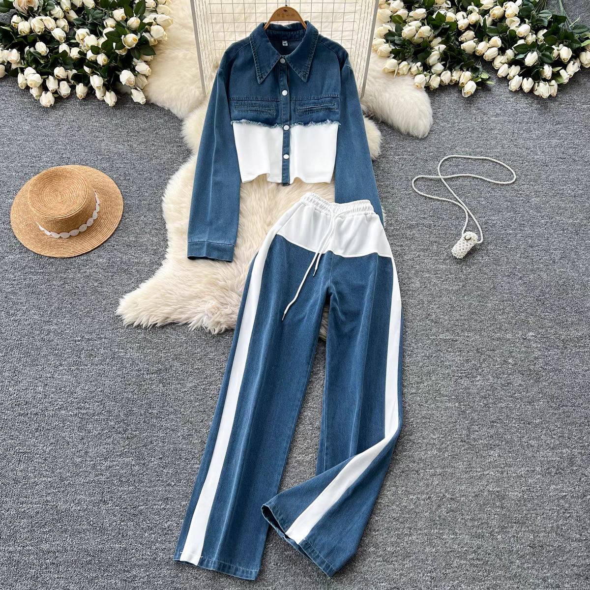 Alyssa  Summer Denim Dress Set