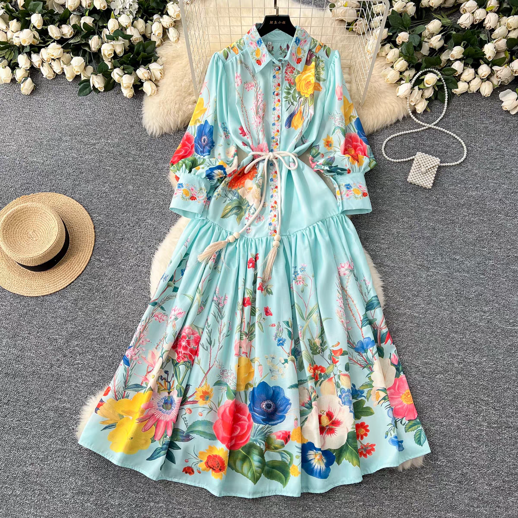 Marie Summer Long Elegant Dress - 24th Spoke