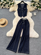 Olivia Summer Denim Airport Coord Set