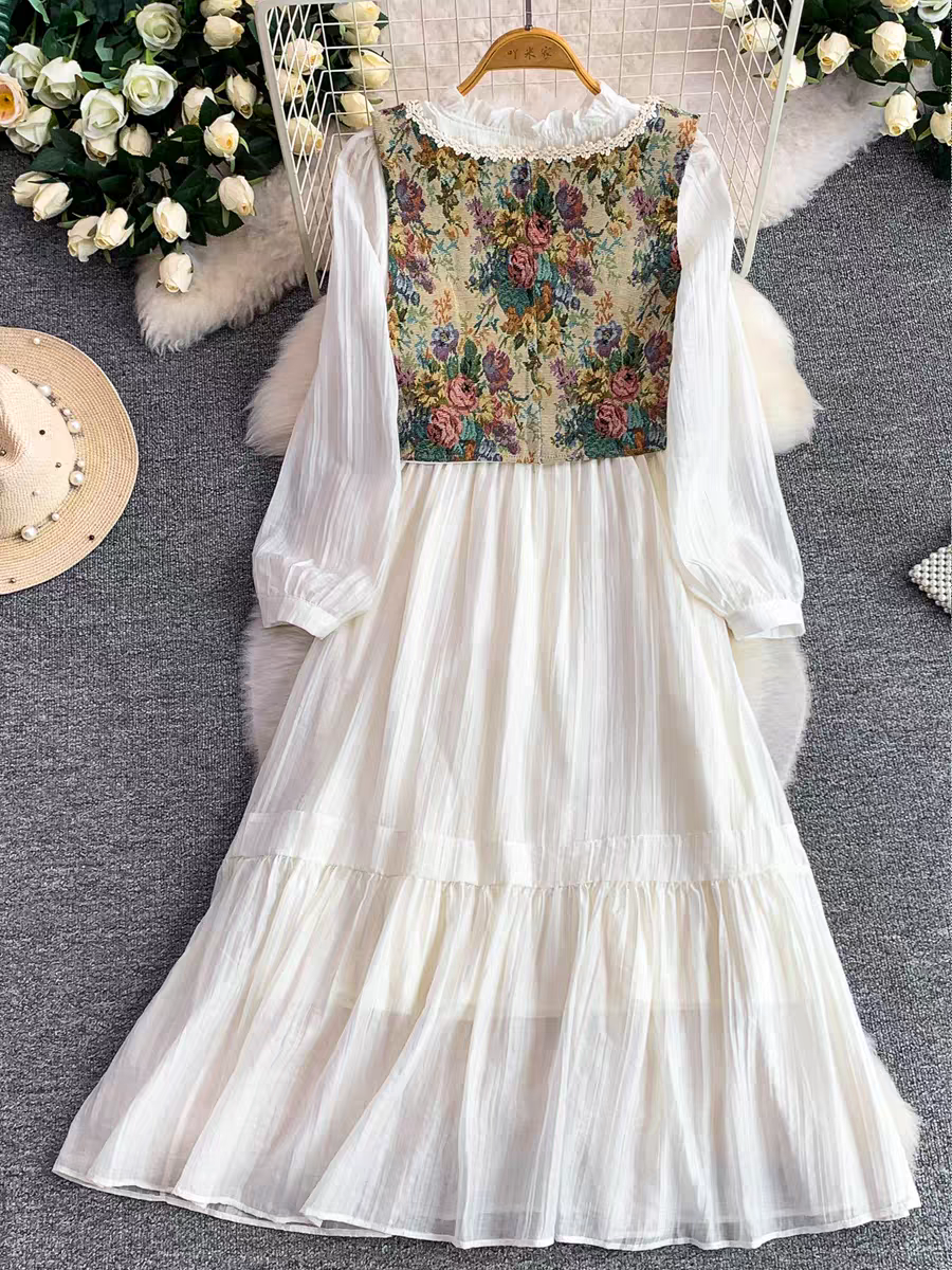 Nicole Retro Long Dress