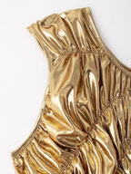 Michelle Summer Golden Party Dress - 24th Spoke